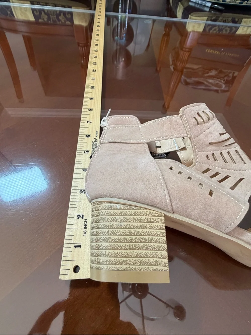 Women’s Open-Toe Cutout Ankle-Wrap Sandals in Taupe - Picture 5 of 5